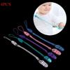 4pcs Pacifier Clips Chain Kid Infant Toddler Dummy Pacifier Spring Soother Nipple Clip Chain Holder Strap
