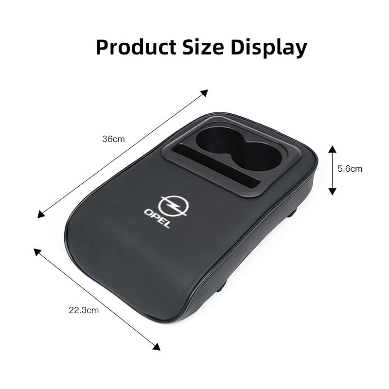 Мягкая кожаная накладка на подлокотник автомобиля с подстаканником для Opel Astra Grandland Corsa Mokka Frontera Insignia Vivaro Karl Adam