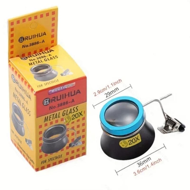 5X 10X 20X Eyeglass Magnifying Glass Clip On Magnifier Watchmaker Jewelry Watch Repair Tools Magnifying Glass Kit Service Tool