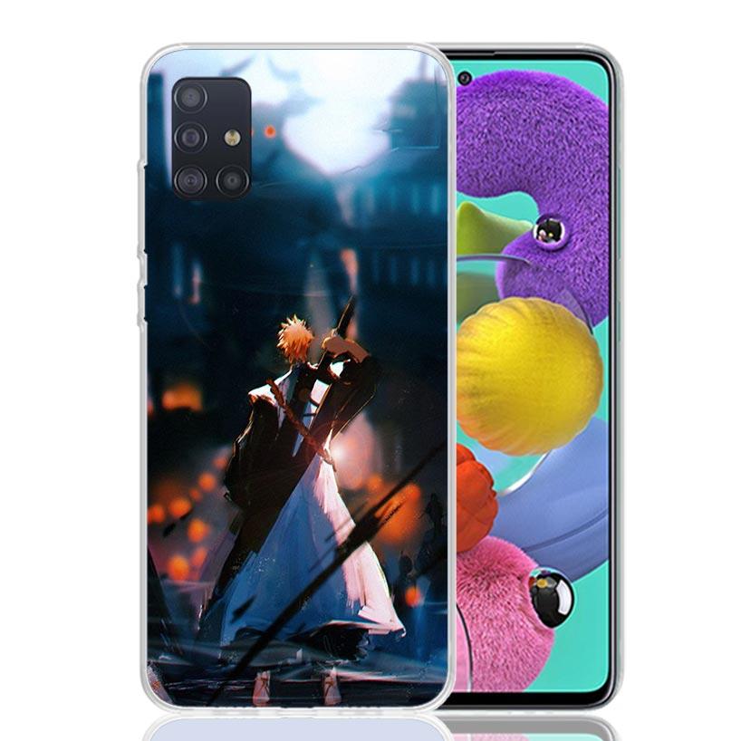 Чехол для телефона с японским аниме Bleach для Samsung Galaxy A52 A51 A50S A12 A22 A32 A72 A10S A30S A31 A71 Note 20 Ultra 10 Plus S10 Gal