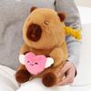 Cute Capybara Plush Doll Poet Tang Monk Style Soft Stuffed Animal Toy Gift Bag Pendant