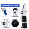 Handheld 0~40% Sugar Refractometer Household 0~25% Alcohol Wine Refractometer Beer Brix Concentration Detector Wort Tester