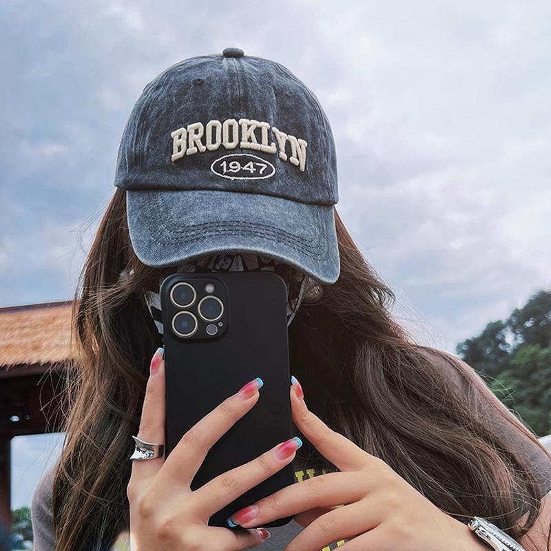 2023 New Letter Brook Baseball Caps for Womem Men Adjustable Casual Embroidered Wash Cotton Sun Hats Unisex Visor Hats