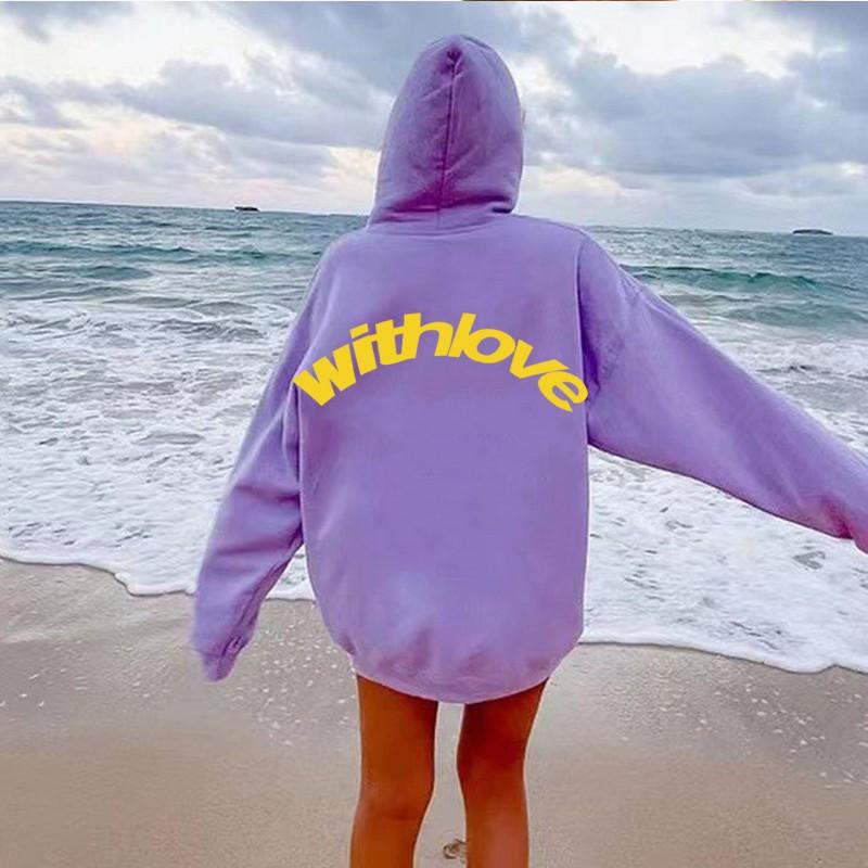Oversized Drop Shoulder Hoodie Men Women Loose Fit Sporty Casual Sweatshirt With Print Wear