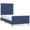 Bed Frame with Headboard Blue 80 x 200 cm Fabric