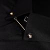 Detachable Crystal Tie Collar Needle Spiral Buckle Neckline Pin Shirt Collar Pin  Banquet