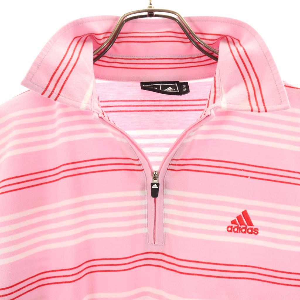 Adidas border golf Футболка с коротким рукавом на молнии до половины M Розовая Мужская Б/у