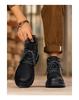 Winter Men's Fleece-Lined Non-Slip Martin Ankle Boots - High-Top British Style Work Shoes