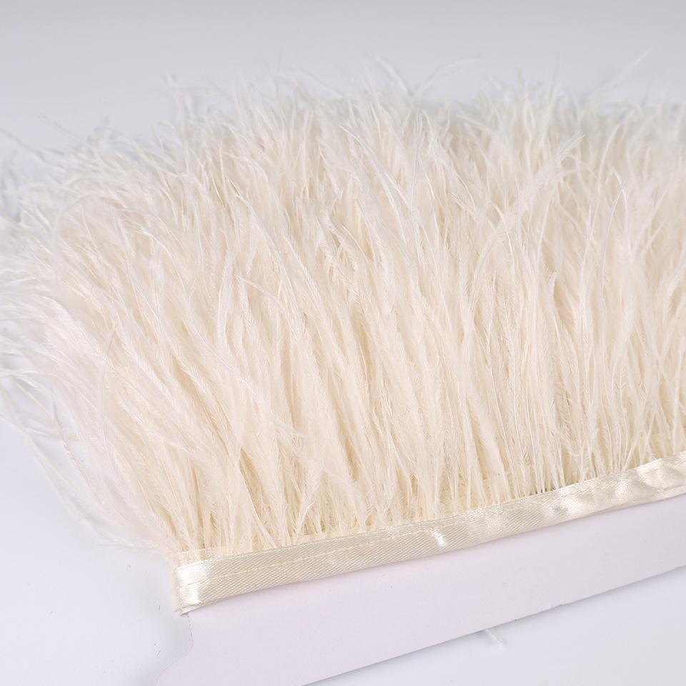 Отделка из перьев страуса 13-18 см, перья на кромке ленты, для DIY, свадебного шитья, украшения платья, поделок, аксессуаров