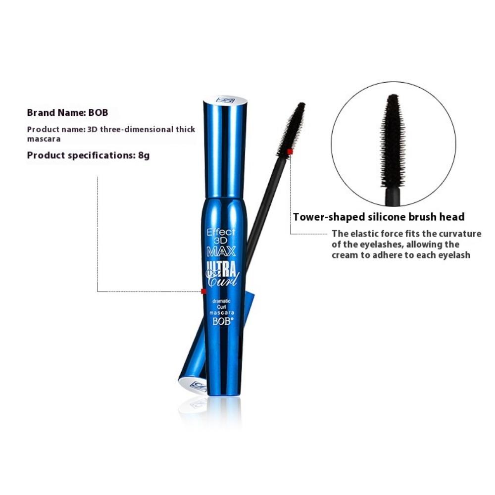 Трехмерная 3D тушь для ресниц Прочная водостойкая нераспускающаяся тушь для ресниц Тонкая густая завитая тушь
