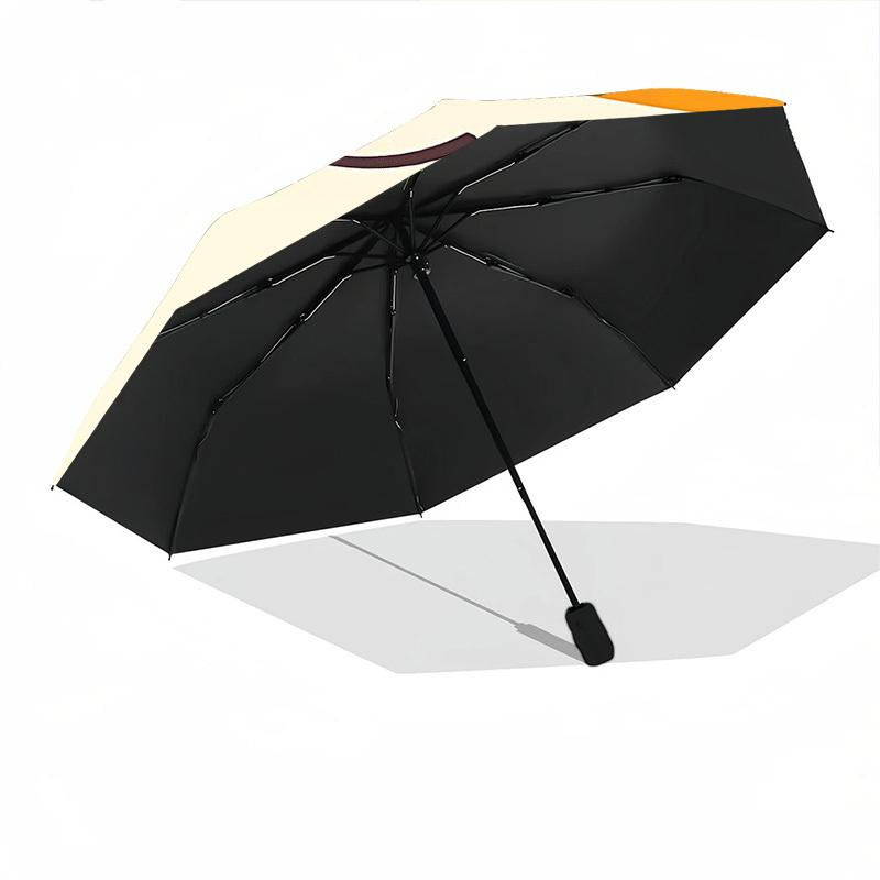 1PC Corgi, Smiley Automatic Windproof Umbrella 8 Rib Portable Folding Black Iron Frame for Outdoor, Beach, Travel, Beach Umbrella,S41