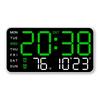 Digital Wall Clock Large Display Auto Dimming Easy-Setup Temperature Calendar Countdown Timer Silent Hanging Clock