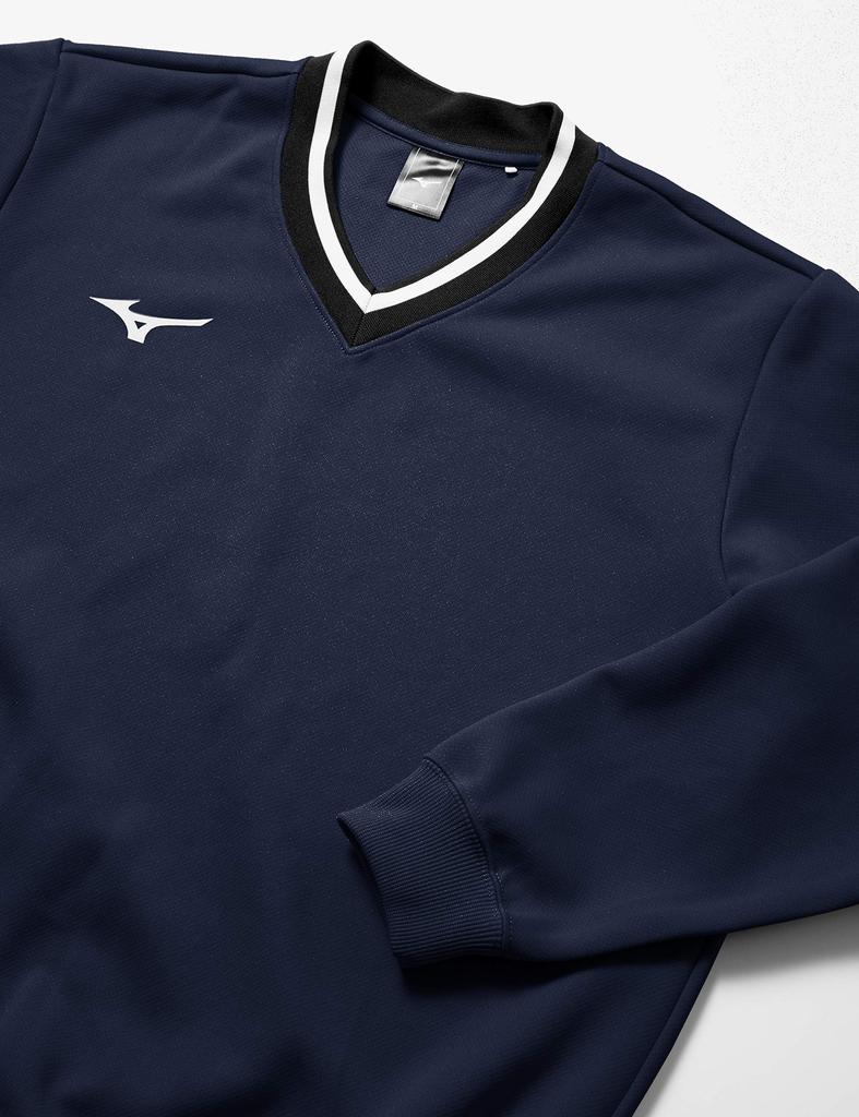 Mizuno Теннисная одежда Толстовка V-образный вырез Плотная впитывающая пот Быстросохнущая эластичная унисекс 62JC8002 Платье Темно-синее Япония M (эквивалент японского размера M)
