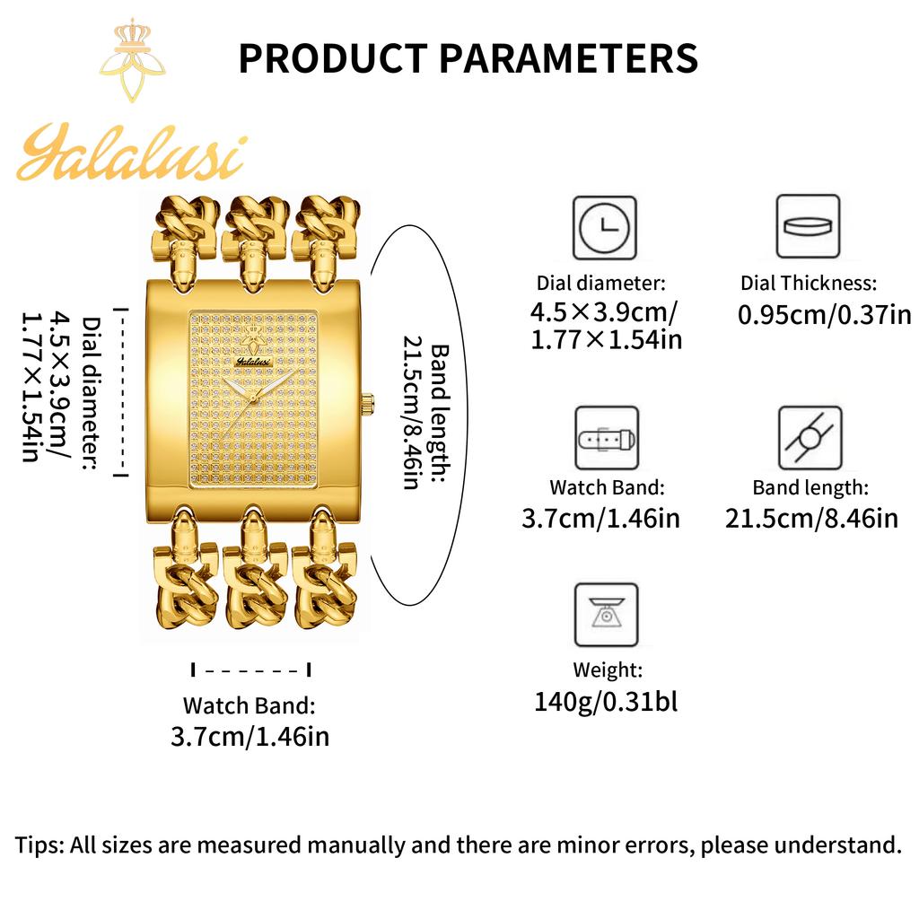 YaLaLuSi Men's Large-Dial Waterproof Quartz Watch: A Luxurious Skeleton Bracelet Watch Gift Reloj Mujer Boys