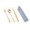 304 Нержавеющая сталь Ложка Вилка Палочки для еды Набор столовых приборов Портативный набор столовой посуды Коробка для обеда Посуда для путешествий Кухонные принадлежности