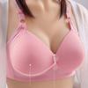 Тонкий женский бюстгальтер, однотонный, простой, повседневный, удобный, непровисающее нижнее белье без стального кольца, большой бюстгальтер, легкий, дышащий
