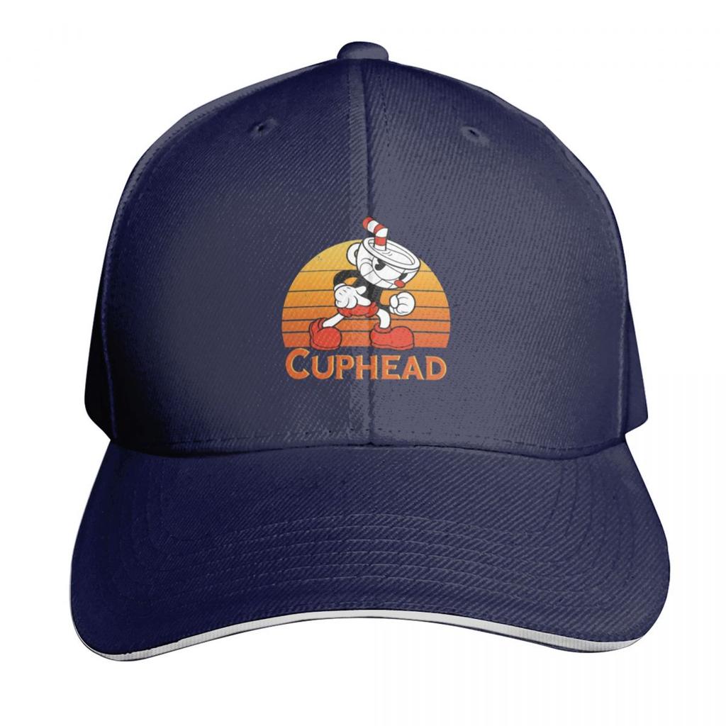 Cuphead Vintage Sunset Baseball Cap F luxury caps Big Size Hat black Hats Women Unisexs