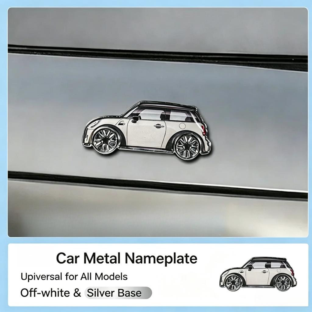 For MINI Cooper Metal Car Badge 3D Shaped Emblem Decal Universal for All MINI Models Waterproof Exterior Decoration