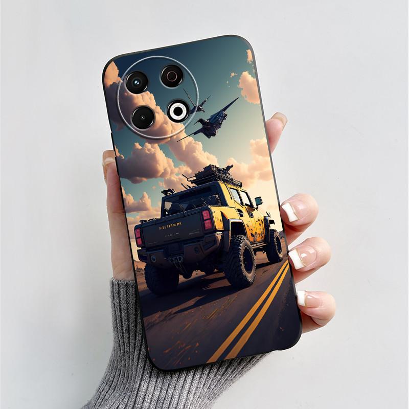 Чехол для Tecno Spark 30 Pro Черный Миф Сунь Укун Расписные Чехлы для Телефона Для Tecno Spark 30Pro 4G KL7 Задняя Крышка Мягкий Тонкий ТПУ Fundas