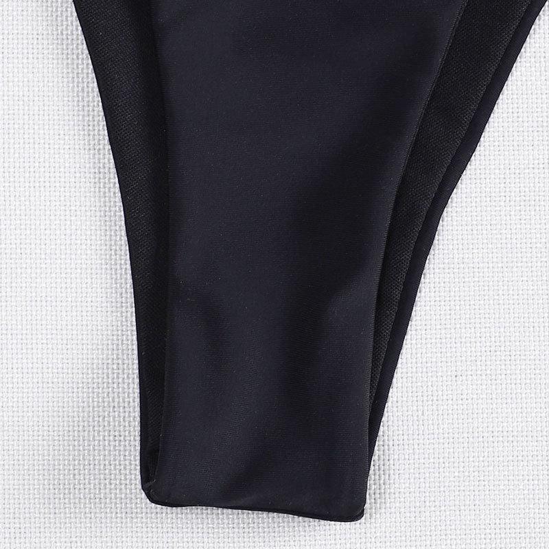 2024 Европейский и американский однотонный кружевной треугольный купальник на шнуровке и набор плавок