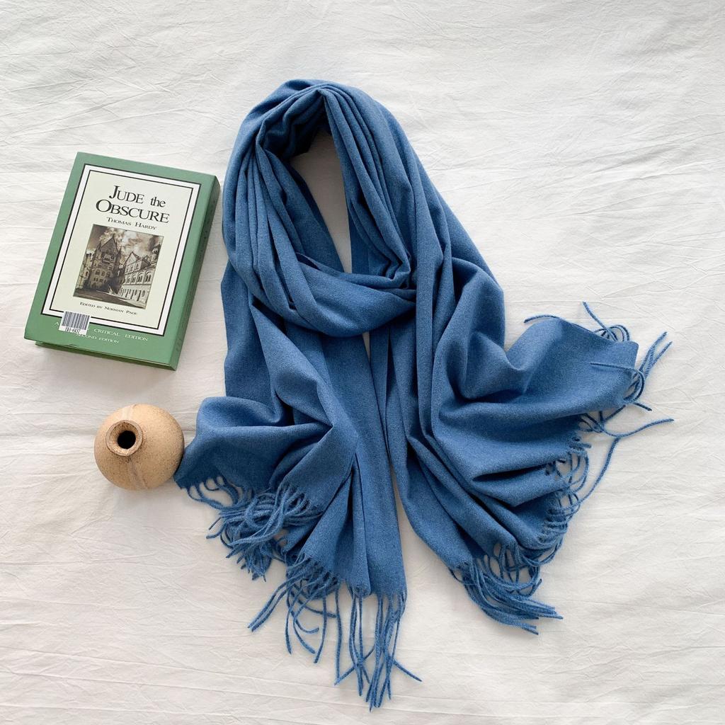 Candy Color Imitation Cashmere Scarf Women'S Winter Solid Color Warm Shawl Spring And Autumn Japanese Simple Scarf
