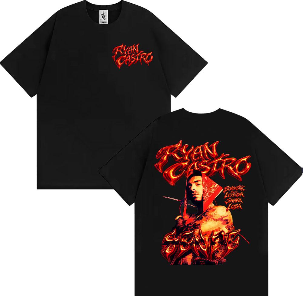 Т-shirt с обложкой альбома Райана Кастро Sende Album Tour 2026 Мужские Женские Подарки для фанатов Модные Хип-хоп футболки Комфортные Повседневные Хлопковые Футболки...