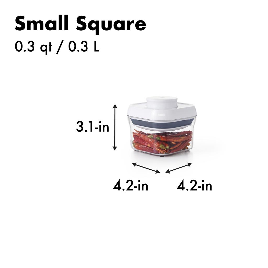 OXO Контейнер для хранения поп-контейнер старый тип маленький квадратный мини 1106040 0.3л