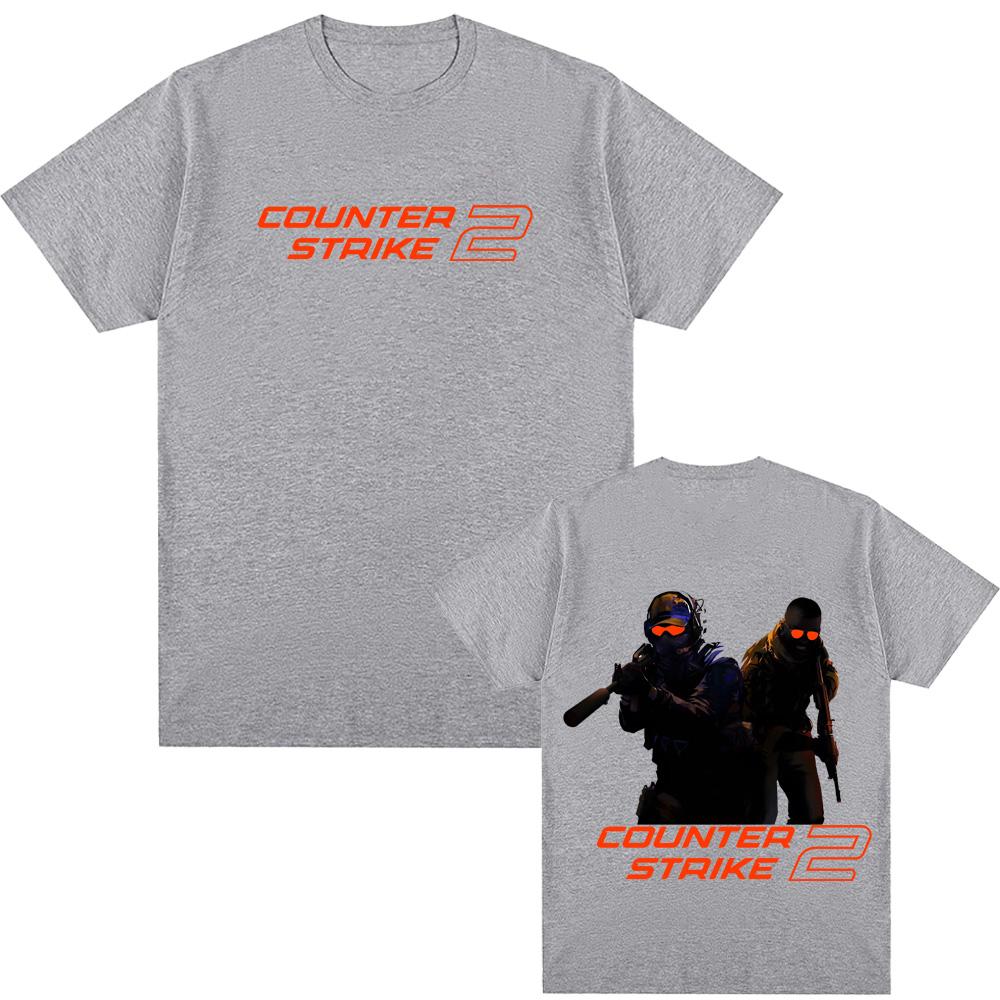 Футболка Counter Strike Высококачественная Графика Стрелялки Печать Летняя 100% Хлопок Оверсайз Модные Хлопковые Топы