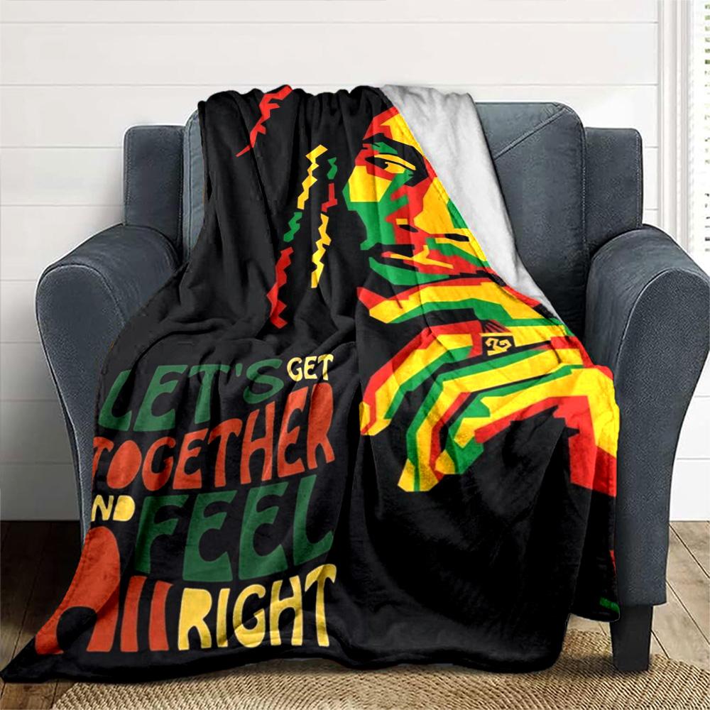 Bob Marley Blanket Soft Warm Cozy Great for Bed Couch Office Chair for All Seasons Modern Perfect Gift for Relatives and Friends