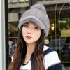 Thick Warm Plush Faux Mink Fur Baseball Cap Elegant Solid ColorSun Hat Classic Coldproof Adjustable Golf Hats for Women Autumn & Winter
