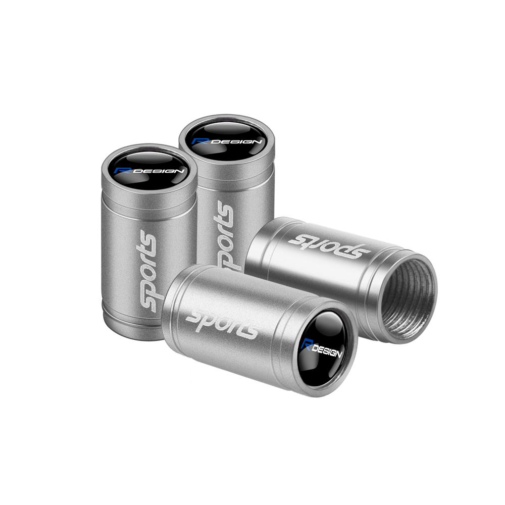 4Pcs Aluminum Alloy Car Wheel Tire Valve Caps Stem Cover For Volvo Rdesign XC60 XC90 XC40 V50 V60 V40 EX30 S60 C30 V70 S90 AWD