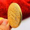 Hunan Yueyang Tower Gold Plated Painted Commemorative Medallion Play Gold Coin Tourist Attraction Craft Coin Commemorative Coin