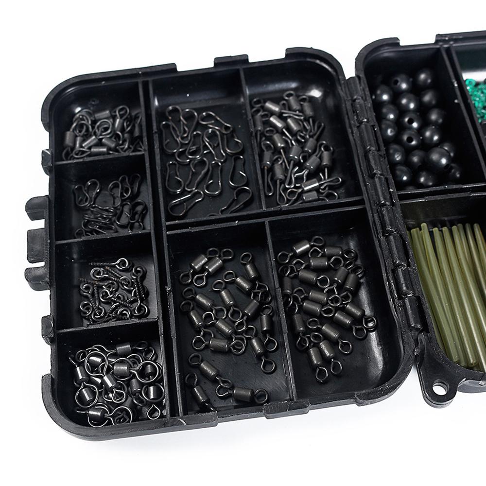 Наборы для ловли карпа, поворотные защелки, матовые черные быстросменные вращающиеся вертлюги, скоростные звенья, предотвращающие запутывание
