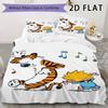 Calvin and Hobbes Pattern Bedding uilt Set uilt Cover Pillowcase Home Decoration Birthday Gift (1 * duvet cover + 2 * pillowcase  without core)