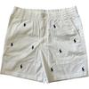 Polo SS24 Шорты с вышивкой пони со средней посадкой и прямым кроем Детские шорты Белый 323791759-001