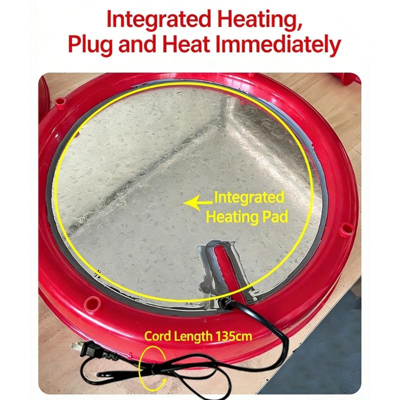 Efficient Electric Heated Waterer for Livestock with Safety Mechanisms Water Dispenser Feeder for Poultry Duck Chicken