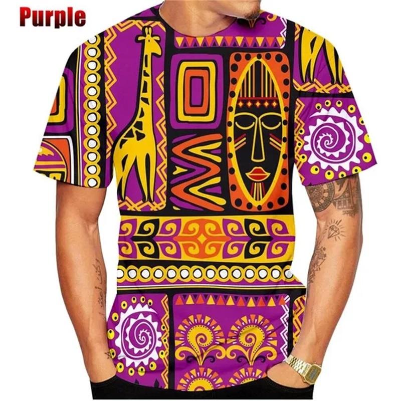 Summer Hot Sale 3D Print Africa Dashiki T Shirt For Men Plus Size Short-sleeved Round Neck Men's Tee Tops Streetwear Ropa Hombre