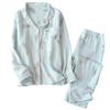 Hilltop Cloud Cotton Long and Comfortable for All Size M Women's 100% Pajamas, Double-Layered Gauze, Sleeves, Front-Opening, Breathable, Seasons,