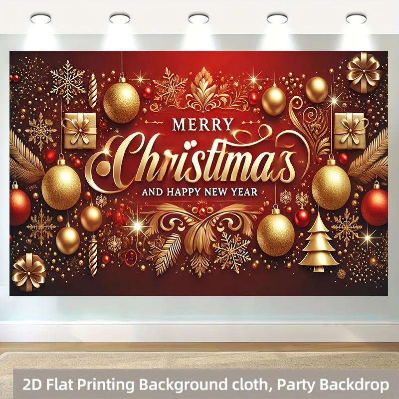 2D flat, 1 piece, Christmas celebration party banner, multifunctional holiday decoration