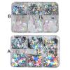 Yousheng 1 Box Nail Sequins 3D Flake DIY Nail Art Accessories Colorful Star Glitter Sequins Manicure Supplies for Nail Design