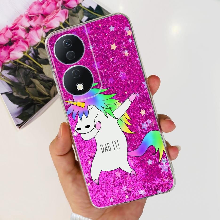 For Honor X7b 5G Case Cute Cat Butterfly Painted Cover Soft Silicone Phone Cases For Honor X7b X 7b HonorX7b Fundas 6.8'' Bumper