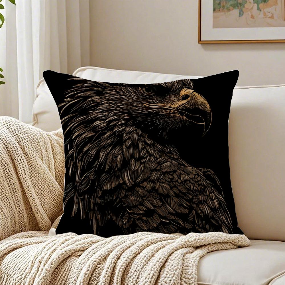 BBlack Gold Eagle Pillow Luxury Decor Cushion Cushion Cover Pillowcase Antidustmite living Room Sofa Decor Cushion Room