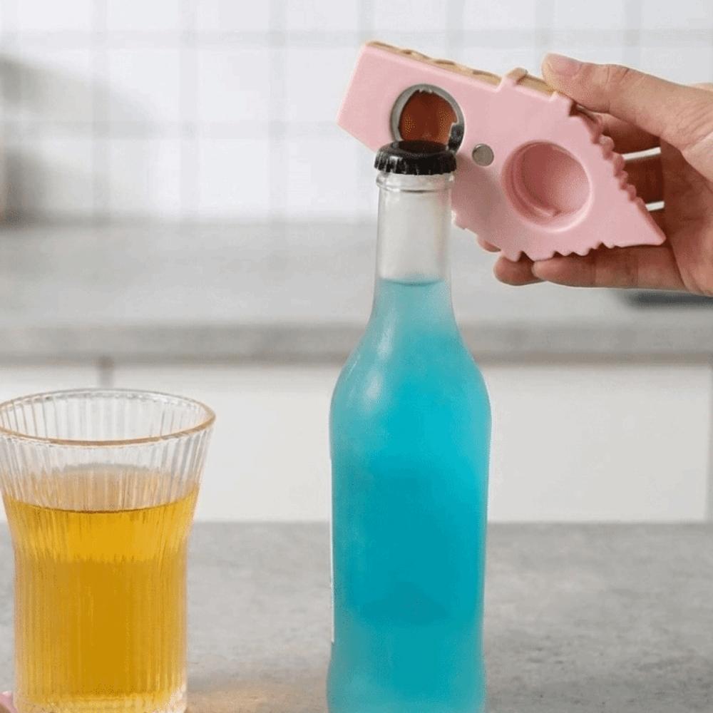 Portable Magnetic Bottle Opener Cute Beverage Opener Multi-functional Box Opener Kitchen Gadget