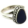 Silver Ring 'Heaven' Blue - 12x9 Mm