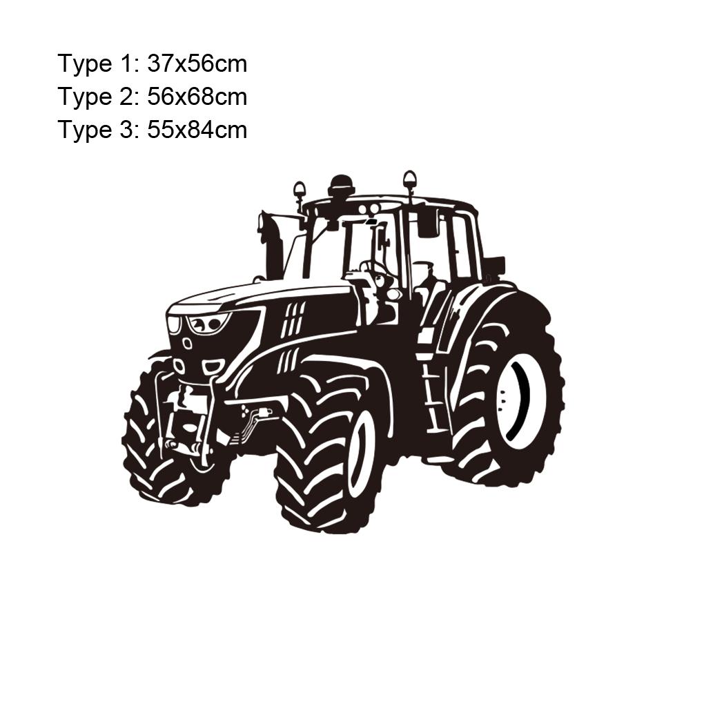 Добавьте индивидуальности в детскую спальню с помощью забавных мультяшных настенных наклеек. Наклейка на стену «Трактор, грузовик, автомобиль». Самоклеящаяся наклейка на стену.