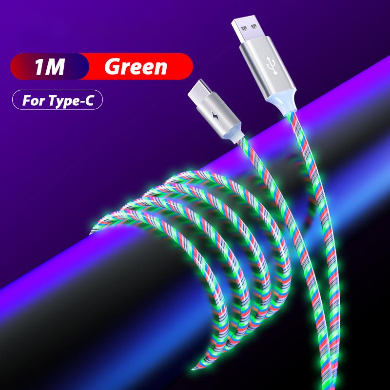 VAORLO Светящийся зарядный кабель Micro 8Pin 5A Type-C USB зарядное устройство Высокая совместимость для Android XiaoMi Huawei iphone 11 12 13