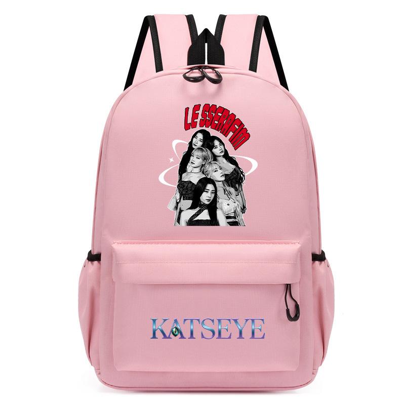 KATSEYE Korean Style Printed Kindergarten School Backpack for Kids Toddler Bookbag Lightweight Water-Resistant 60123-9