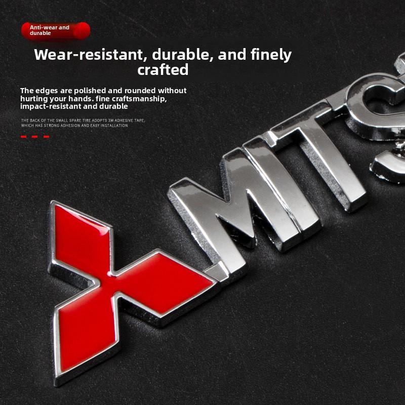 Car Metal Logo Decoration Badge Emblem Sticker For Mitsubishi Outlander ASX Eclipse Cross Pajero Lancer EVO Delica Triton Mirage