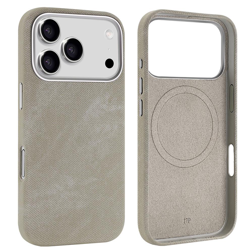 Флисовый чехол для телефона с сильным магнитным зарядом для iPhone 17 Pro Max 16 Plus Air 15 14 13 12 Pro Металлическая рамка для объектива Защитная крышка