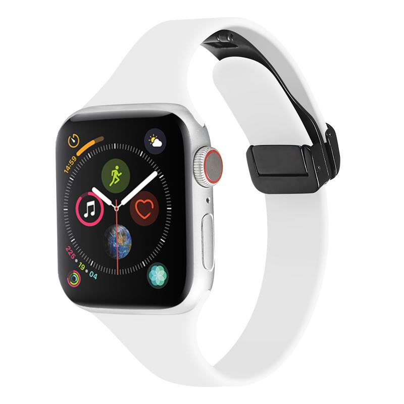 Силиконовый ремешок для Apple Watch Band 44 мм, 45 мм, 49 мм, 40 мм, 41 мм, 42 мм, 38 мм, спортивный браслет с магнитной пряжкой Iwatch 7 8 5 4 SE Ultra